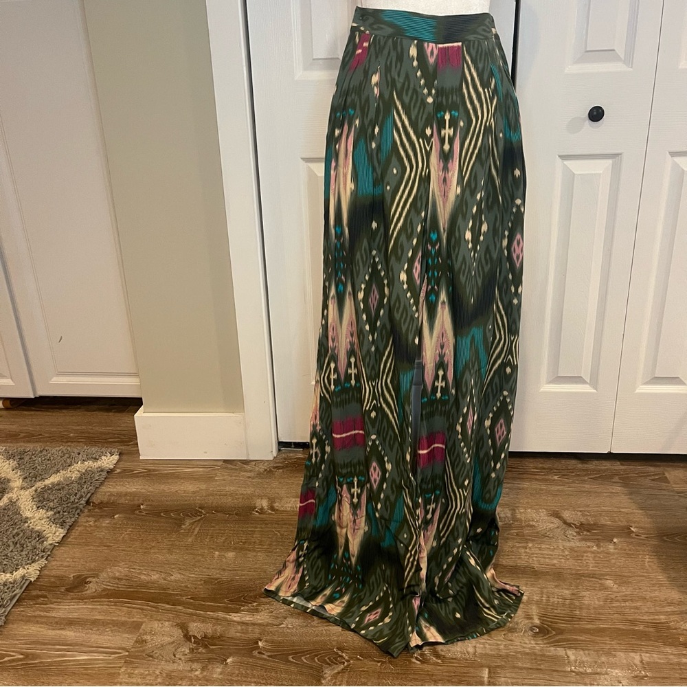 Figue, Bridgette Salome Ikat Green Patterned Women's pants, Size S - Picture 5 of 16